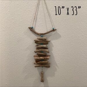 Driftwood Art, Driftwood Wind Chime , Mobile, Driftwood Coastal Decor